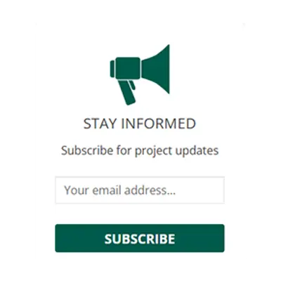 Screenshot of the stay informed button on Engage Norfolk